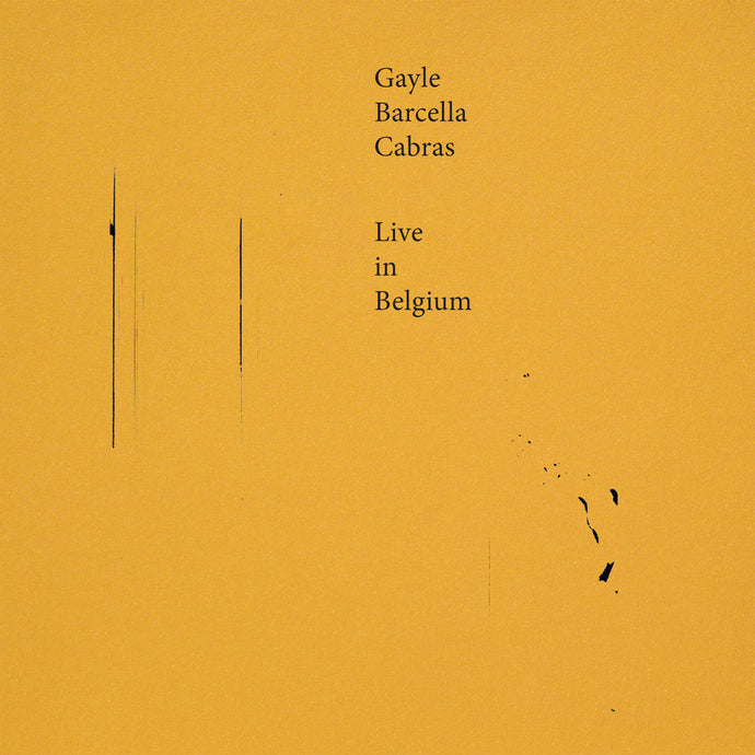 Artist: Live in Belgium - Album: Gayle Barcella Cabras
